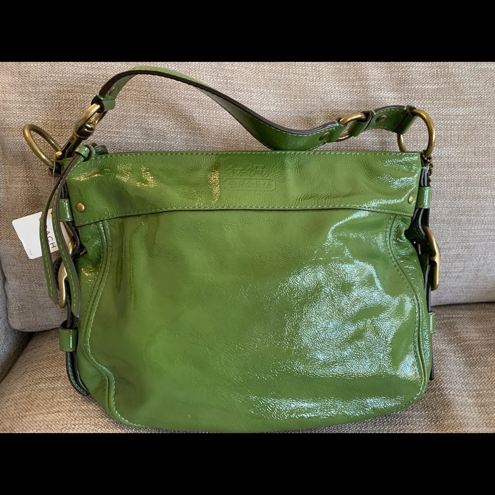 Coach Legacy “Zoe” Green Patent Hobo